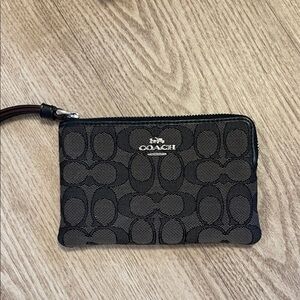 Coach Black Signature Wristlet
